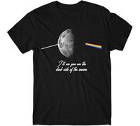 JUNKOU T Shirt I'Ll See You On The Dark Side Fit Casual Graphic Short Sleeve Tops Black XXL
