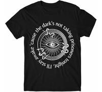 JUNKOU T Shirt Ode to Sleep Fit Casual Graphic Short Sleeve Tops Black S