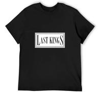 JUNKOU Tyga Last Kings T Shirt Casual Short Sleeve Tops Black XL