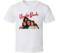 JUNKOU Uncle Buck Retro 80 s John Candy Comedy Movie T Shirt White XL