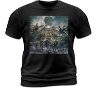 JUNKOU Unisex Cotton T-Shirt Are You Afraid of The Dark Curse of The Shadows Black M