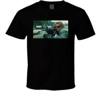 JUNKOU Val Kilmer Heat Rip Fan T Shirt Casual Graphic Vintage Tops Black 3XL