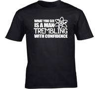 JUNKOU What You See is a Man trembling with Confidence Unisex Short Sleeve t-Shirt Black L