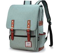 Junlion Mochila vintage para laptop, regalo para mujeres y hombres, mochila delgada para MacBook de 15.6 pulgadas, Green, Talla única, Mochilas daypack