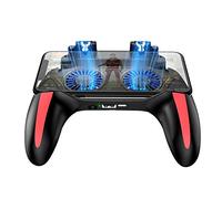 Junluck Controlador de Juego Móvil para PUBG Mando Inalámbrico 4 Disparador Gamepad con Ventilador de Enfriamiento Compatible con Android y iOS Smartphone para Knives out/Rules of Survival(2500mAh)