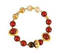 JUNNASALIKER Elegante cadena de muñeca de ágata roja con cuentas para aquellos que buscan accesorios únicos con significado