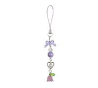 JUNNASALIKER Elegante cordón para teléfono con forma de corazón, accesorio estético, para cartera, adorno para teléfono, adecuado para mochila, bolsa de llaves