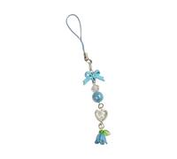 JUNNASALIKER Elegante cordón para teléfono con forma de corazón, accesorio estético, para cartera, adorno para teléfono, adecuado para mochila, bolsa de llaves