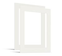 JUNOMI® Lot de 2 Paspartús 40x50 cm Dimensiones Exteriores - para Formato de Imagen DIN A3 (29,7x42 cm) - Grosor 1,5 mm - Color Blanco Crema
