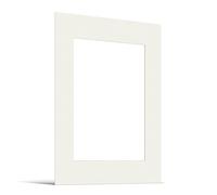 JUNOMI® Paspartú 30x40 cm Dimensiones Exteriores - para Formato de Imagen DIN A4 (21x29,7 cm) - Grosor 1,5 mm - Color Blanco Crema