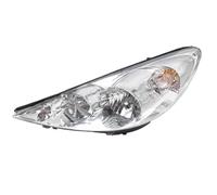 JUNOOS Cubierta Faro Delantero Parachoques Para Peugeot 207 2009 2010 2011 2012 2013 (White Left)