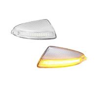 JUNOOS Lámpara De Señal De Giro para Mercedes para Benz Clase C W204 S204 C300 para Viano para Vito W639 Luz Intermitente LED Dinámica para Espejo Lateral Intermitente Espejo Retrovisor(Clear Lens)