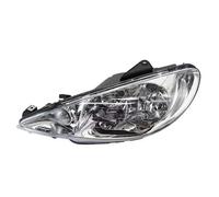 JUNOOS Para Peugeot 206 T11 2006 2007 2008 2009 2010 2011 2012 2013 Lente De Cristal Del Faro Delantero (White Left 1)