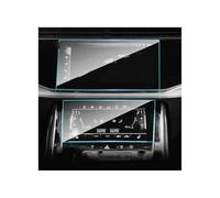 JUNOOS Para Q8 Q7 2020 2021 Radio GPS Tablero Protector Pantalla Navegación Coche Película Protectora Pantalla Vidrio Templado Pegatina(Upper and lower)