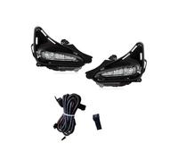 JUNOOS Para Toyota Para Corolla LE XLE 2017 2018 2019 Luces De Circulación Diurna Intermitentes Faros Antiniebla Rejilla Bisel Cables Interruptores LED DRL (Blanco)