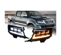 JUNOOS Para Toyota Para HILUX Para VIGO 2011 2012 2013 2014 Lámpara De Faro LED Automóvil Lente Proyector DRL