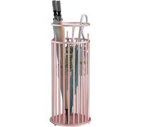 junozya Soporte De Hierro Forjado De Metal Paraguas, con 4 Ganchos, Puede Almacenar A Largo Y Corto Paraguas Cubos, Home Hotel Vestíbulo, 58x22cm,Pink
