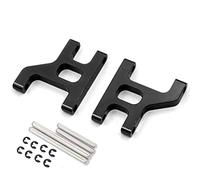JUNPIY 2 uds Brazos oscilantes de Brazo de suspensión Delantera de Metal 1/10 Coche trepador de Control Remoto, for Tamiya, for CC01 CC-01 Enlace del Brazo de Control de suspensión(Schwarz)