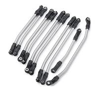 JUNPIY 30 unids/set juego de eslabones de Metal con extremo de varilla distancia entre ejes de 313mm 1:10, for Axial, for SCX10 II 90046 coche trepador de control remoto Enlace del brazo de control de