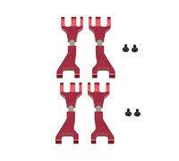 JUNPIY 4 Uds Brazos de suspensión Superior Trasera Delantera de Aluminio 1/10, for Redcat, for Blackout XTE SC XBE (Pro) Accesorios de Piezas de Mejora Enlace del Brazo de Control de suspensión(Rot)