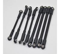 JUNPIY 8 unids/lote Kit de varilla de enlace superior inferior de aleación de aluminio enlace de vehículo resistente, for 1/10 coche trepador de control remoto D90 Enlace del brazo de control de suspe