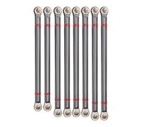 JUNPIY 8 unids/lote varilla de enlace de aleación de aluminio Kit sin montar distancia entre ejes de 313mm 3 colores 1/10, for Axial, for piezas de coche trepador de control remoto SCX10 Enlace del br
