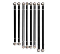 JUNPIY 8 unids/lote varilla de enlace de aleación de aluminio Kit sin montar distancia entre ejes de 313mm 3 colores 1/10, for Axial, for piezas de coche trepador de control remoto SCX10 Enlace del br