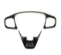 JUNPIY Accesorios adhesivos embellecedores de cubierta de volante interior de estilo, for Ford, for Focus, for Kuga Escape 2018 2020, for Fiesta MK8, for coche Bronco ABS Ajuste del volante del coche(