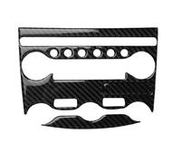 JUNPIY Adhesivo for el marco del interruptor del panel de la consola de radio de fibra de carbono, for NISSAN, 370Z Z34 2009 en adelante, cubierta del panel del aire acondicionado, accesorios for el a