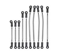 JUNPIY Juego de 10 Uds de eslabones de Metal, varillaje de dirección de suspensión, barra Panhard, escala 1/10, RC Crawler, distancia entre ejes de 324mm, for Traxxas, for TRX4 Defender Enlace del bra