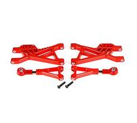 JUNPIY Juego de Brazos de suspensión Trasera de Metal CNC, for 1/5, for HPI Rovan KM, for Piezas de Juguetes de Coche Baja 5B SS 5T RC Enlace del Brazo de Control de suspensión(Rot)