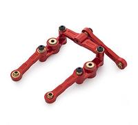 JUNPIY Juego de dirección de aleación de aluminio, eje de transmisión de hueso de perro, junta de hélice vertical, for Tamiya, for chasis TT02 1/10 RC en coche de carretera Enlace del brazo de control