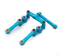 JUNPIY Juego de dirección de aleación de aluminio, eje de transmisión de hueso de perro, junta de hélice vertical, for Tamiya, for chasis TT02 1/10 RC en coche de carretera Enlace del brazo de control