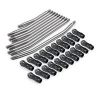 JUNPIY Juego de enlaces de Metal de 313mm/324mm, varilla de dirección con Kit de extremo de nailon, for Axial, for SCX10 SCX10II 90046 1/10 coche trepador de control remoto Enlace del brazo de control