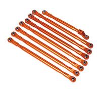 JUNPIY Juego de varillaje de suspensión de barra Panhard de eslabones de aluminio de 8 Uds con extremo de varilla de Metal 1/6 coche trepador de control remoto, for Axial, for SCX6 JLU Wrangler Enlace