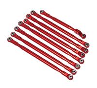 JUNPIY Juego de varillaje de suspensión de barra Panhard de eslabones de aluminio de 8 Uds con extremo de varilla de Metal 1/6 coche trepador de control remoto, for Axial, for SCX6 JLU Wrangler Enlace