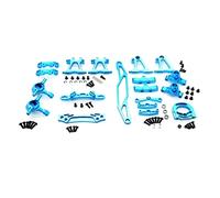 JUNPIY Kit de Accesorios de modificación de Metal, Brazos de suspensión, nudillo de dirección, for Tamiya, for TT02 TT-02 1/10 RC, Piezas de Mejora de Coche Enlace del Brazo de Control de suspensión