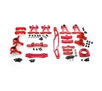 JUNPIY Kit de accesorios de modificación de metal, brazos de suspensión, nudillo de dirección, for Tamiya, for TT-02 TT02 1/10 RC, piezas de actualización de coche Enlace del brazo de control de suspe