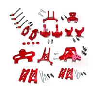 JUNPIY Kit de Bloque de Ruedas, Bloques de dirección, Brazo de suspensión, for Traxxas, for Coche LaTrax Teton 1/18 RC Enlace del Brazo de Control de suspensión(Rot)