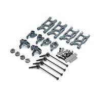 JUNPIY Kit de Piezas de Mejora de Metal, Brazos de suspensión, nudillo de dirección, for Wltoys 144001 124019 124018 LC Racing 1/14 RC Car Enlace del Brazo de Control de suspensión(Lavender)