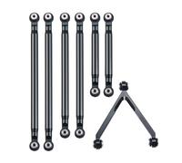 JUNPIY Varilla de Enlace de aleación de Aluminio, Varilla de tracción de varillaje de dirección, Kit sin Montar 1/24, for Coche Axial SCX24 AXI00002 RC Enlace del Brazo de Control de suspensión
