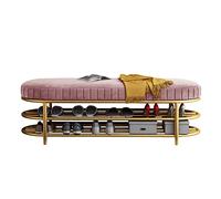 Junpllvic Banco de Almacenamiento, Zapatero, Organizador, Taburete para Cambiar Zapatos, Bolsa Suave, Doble Capa, para Entrada, se Puede Colocar sobre el Armario.