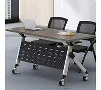 Junpllvic Mesa de conferencias Plegable con Ruedas, Mesa Rectangular Grande abatible para reuniones y seminarios, para 2 a 10 Personas, Ideal para oficinas y aulas.