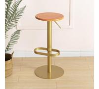 Junpllvic Tabouret de Bar pivotant Moderne à Hauteur de comptoir, tabourets de Bar Avec assise et Repose-Pieds en Bois pour îlot de Cuisine, Pub, café, Salle de Bain, 50 à 75 cm