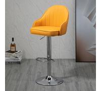 Junpllvic Tabourets de Bar pivotants modernes, Hauteur comptoir, Avec assise et dossier rembourrés en Cuir, pour îlot de Cuisine, Pub, café, Hauteur réglable de 64 à 84 cm.