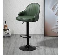 Junpllvic Tabourets de Bar pivotants modernes, Hauteur comptoir, Avec assise et dossier rembourrés, pour îlot de Cuisine, Pub, café, Salle à Manger. Hauteur réglable de 64 à 84 cm. Base argentée.