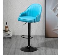 Junpllvic Tabourets de Bar pivotants modernes, Hauteur comptoir, Avec assise et dossier rembourrés, pour îlot de Cuisine, Pub, café, Salle à Manger. Hauteur réglable de 64 à 84 cm. Base argentée.