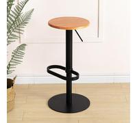 Junpllvic Tabourets de Bar pivotants modernes, Hauteur comptoir, Avec assise et Repose-Pieds en Bois, pour îlot de Cuisine, Pub, Bistro, café, 50 à 75 cm.