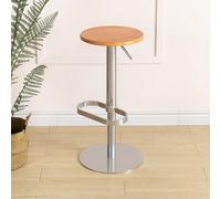 Junpllvic Tabourets de Bar pivotants modernes, Hauteur comptoir, Avec assise et Repose-Pieds en Bois, pour îlot de Cuisine, Pub, Bistro, café, 50 à 75 cm.