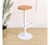 Junpllvic Tabourets de Bar pivotants modernes, Hauteur comptoir, Avec assise et Repose-Pieds en Bois, pour îlot de Cuisine, Pub, Bistro, café, 50 à 75 cm.